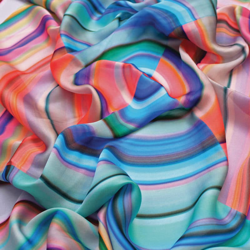 Optical Target silk scarf designed by Ana Romero